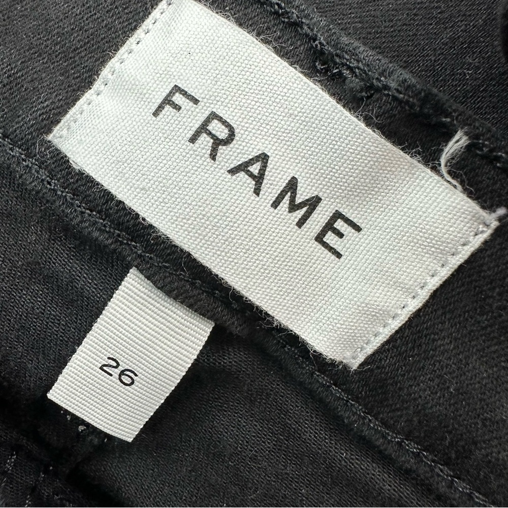 Frame Denim Le High Flare in Film Noir Jeans Size 26 - Picture 9 of 11